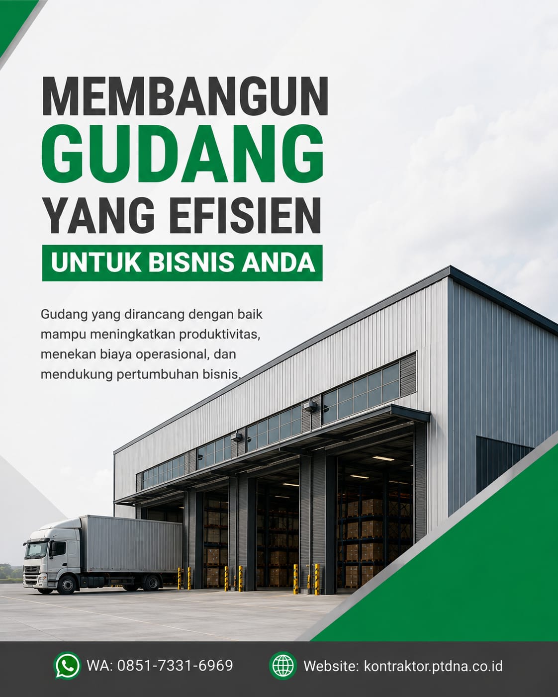 Membangun gudang yang efisien untuk bisnis dan kebutuhan usaha